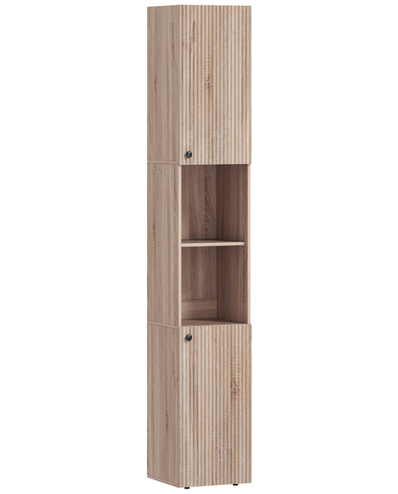 6-Tier Tall Bathroom Cabinet - Natural