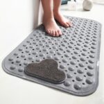 Anti Mold Rubber Shower Mat Non Slip Bathtub Strong Suction Extra Large Bath Mat