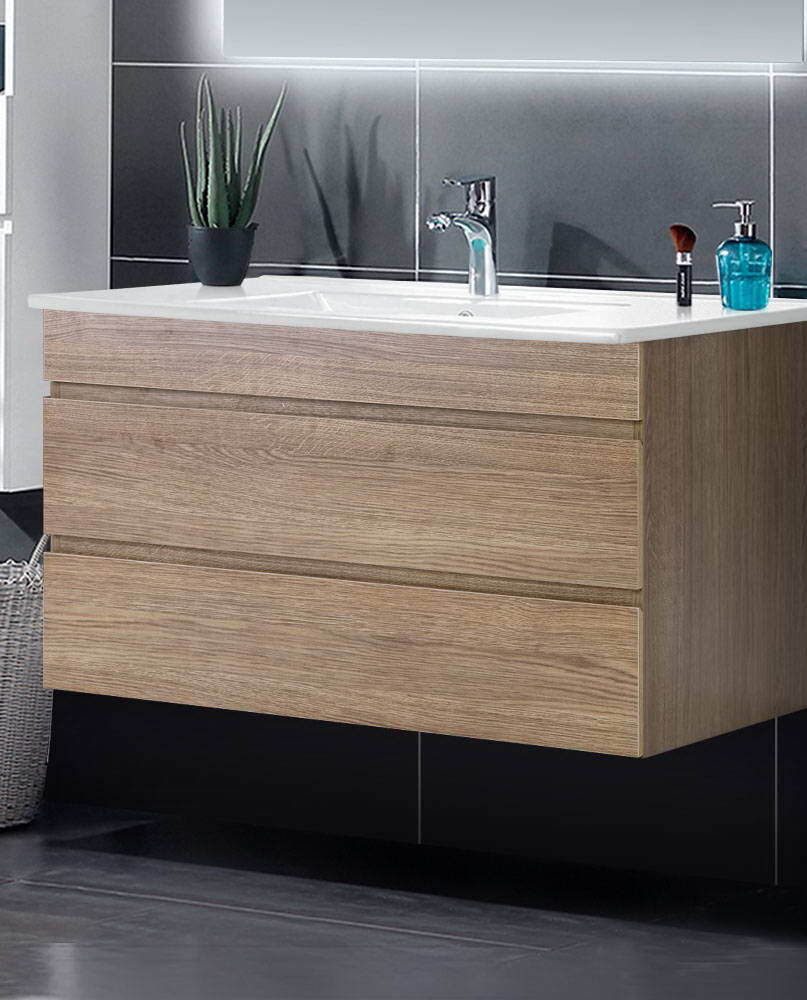 Cefito Vanity Unit 915mm with Basin Oak