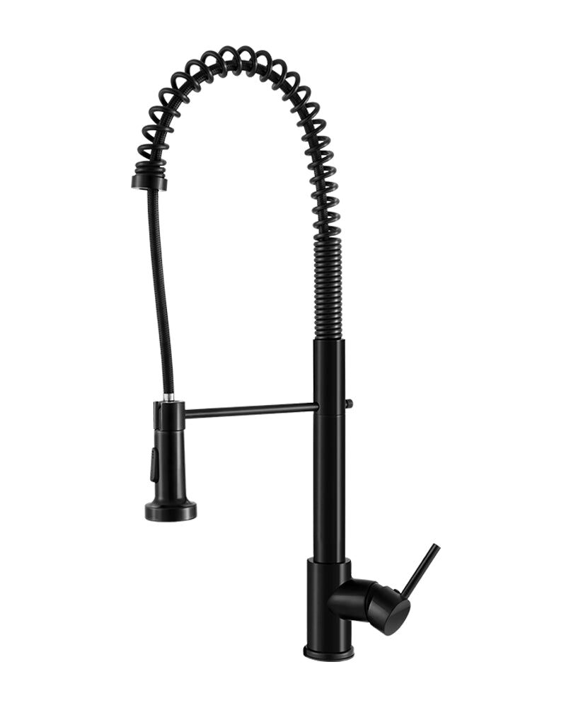 NNEDSZ Pull Out Kitchen Tap Mixer Basin Taps Faucet Vanity Sink Swivel Brass WEL In Black