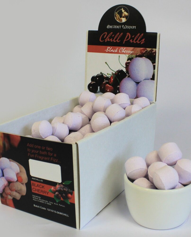 1.3Kg Box of Chill Pills (Mini Bath Bombs) - Black Cherry