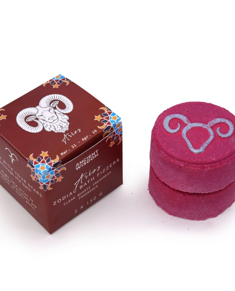 Set of Zodiac Bath Fizzers with Horoscope - Aries