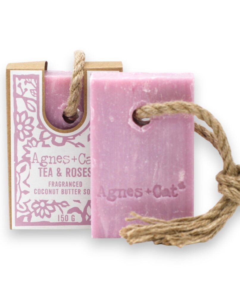 Agnes + Cat Soap On A Rope - Tea & Roses
