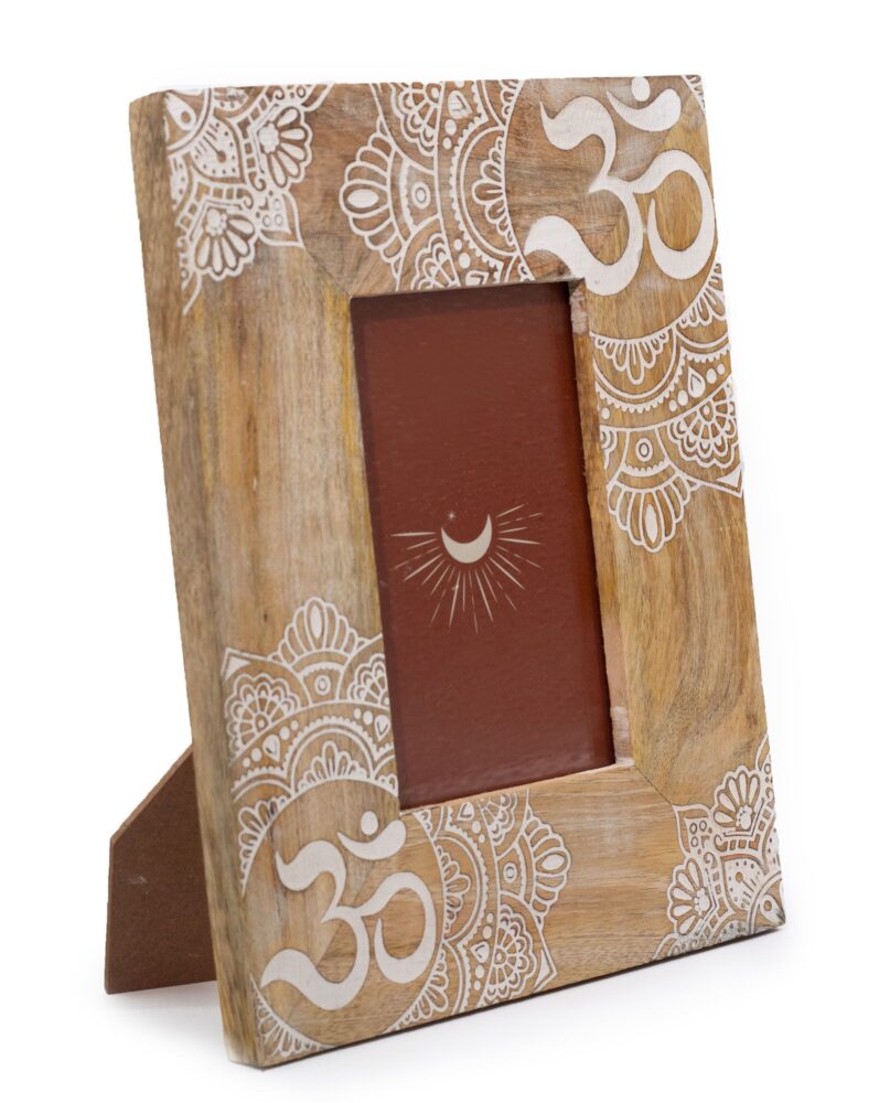 Med Mango Wood Picture Framel (for 10x15cm) 26x20x2cm - Mandala - White