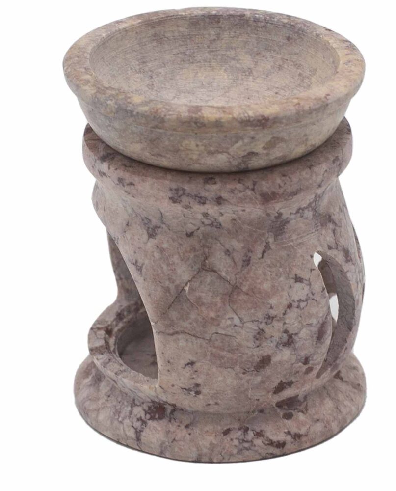 Small Soapstone Oil Burner 8cm - Three Moon Pentagon