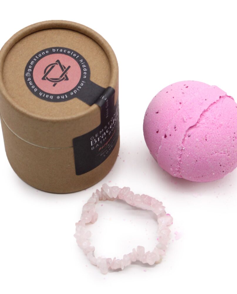 Rose Quartz Gem Bracelet Bath Bomb