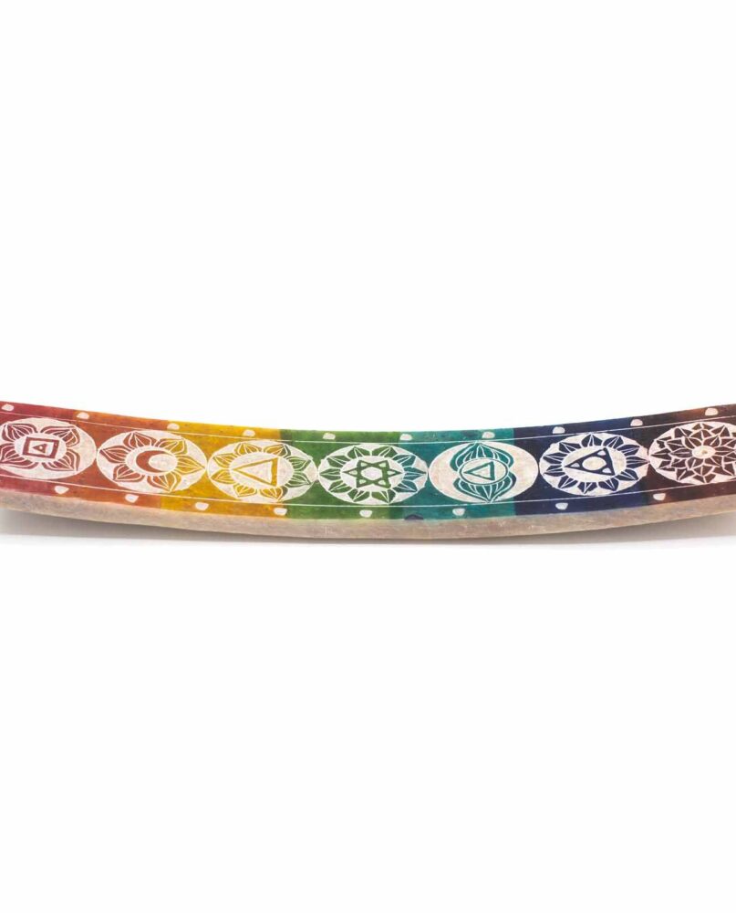 Soapstone Seven Chackra Incense Holder - 26x5cm