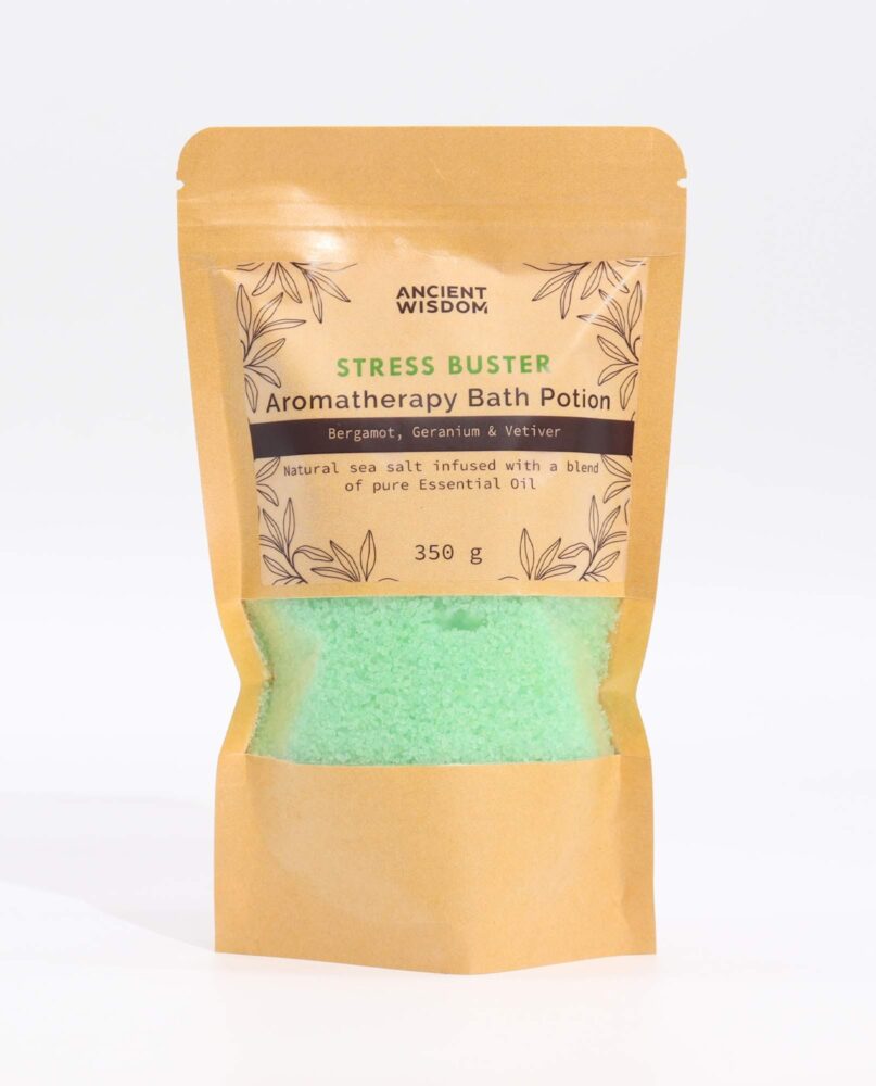 Aromatherapy Bath Potion in Kraft Bag 350g - Stress Buster