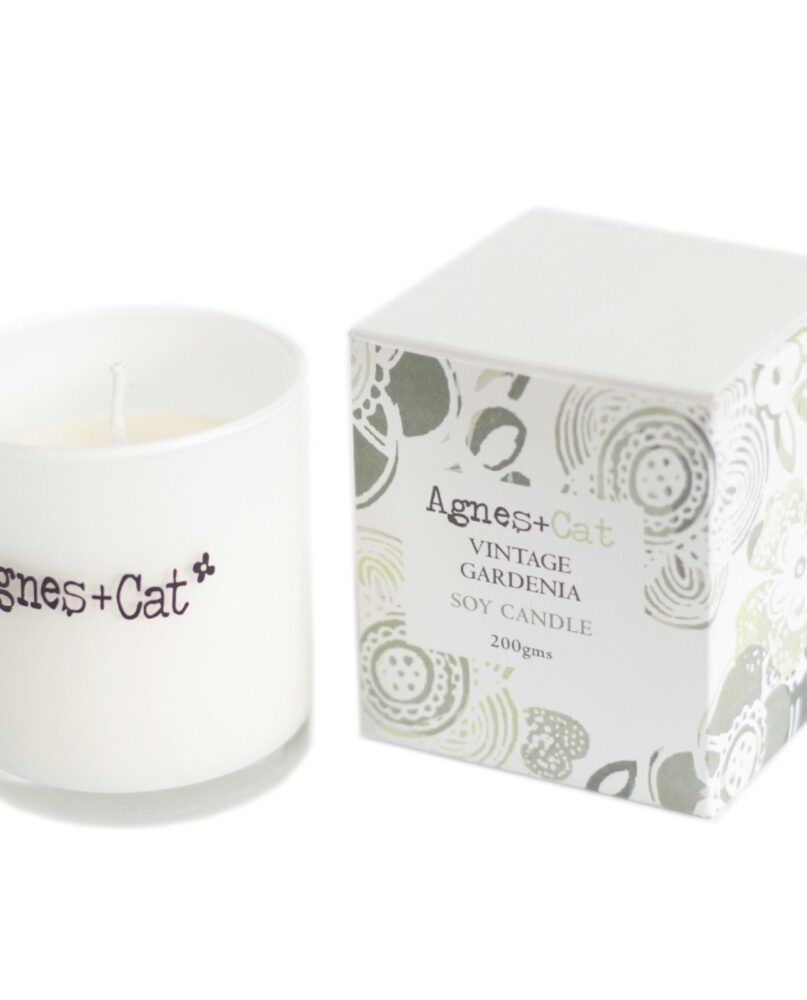 Agnes + Cat Votive Candle - Vintage Gardenia