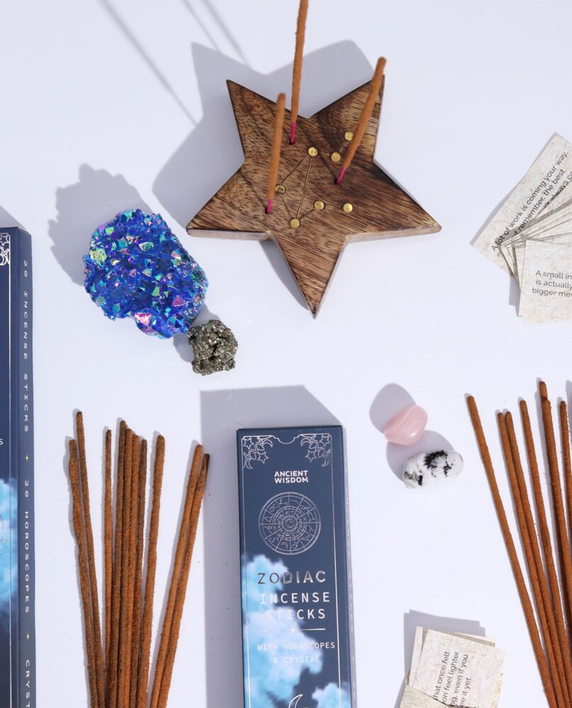 White Sage Zodiac Gemstone Crystal Incense - Sagittarius