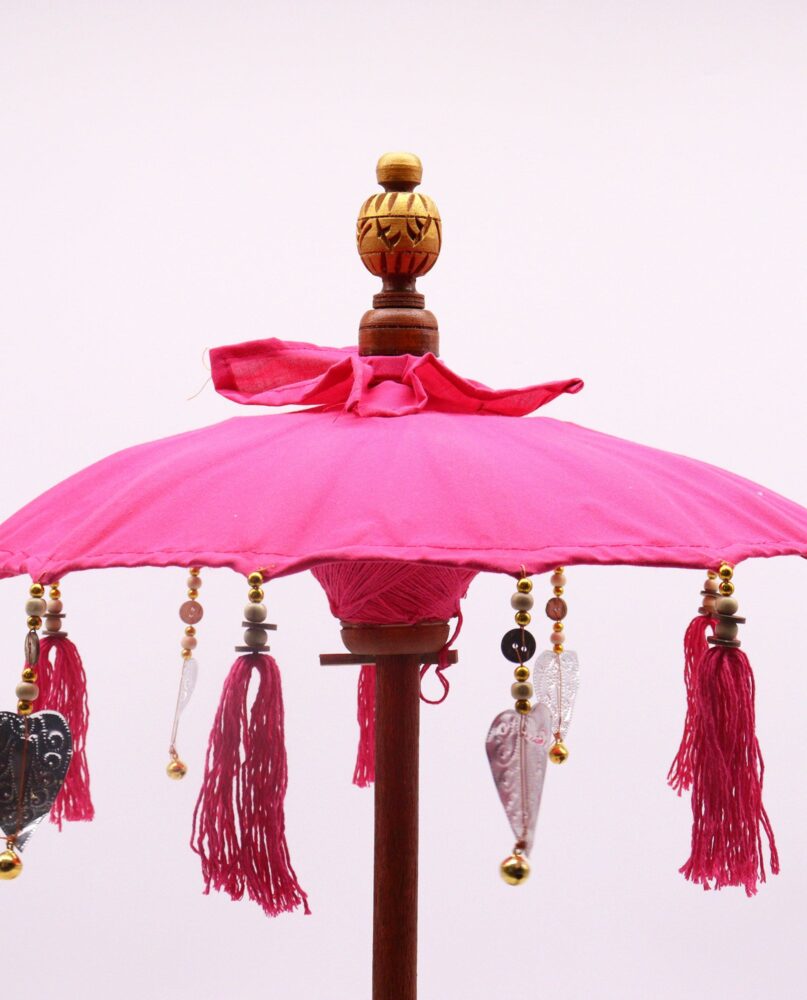Bali Home Decor Parasol - Cotton - Pink- 40cm