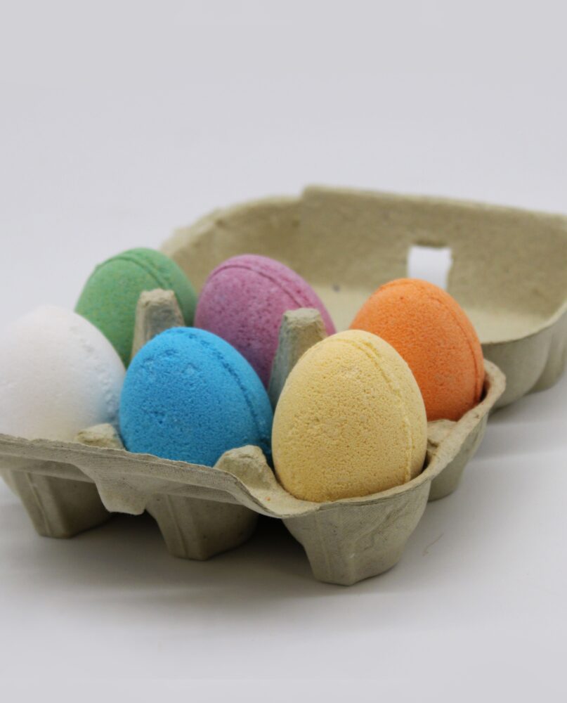 6 Bath Eggs in a Tray - Cherry
