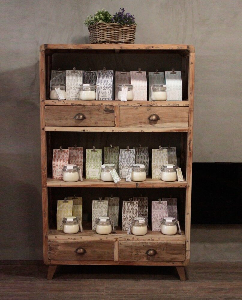 Shelf Display - Recycled Wood - 100x40x160cm