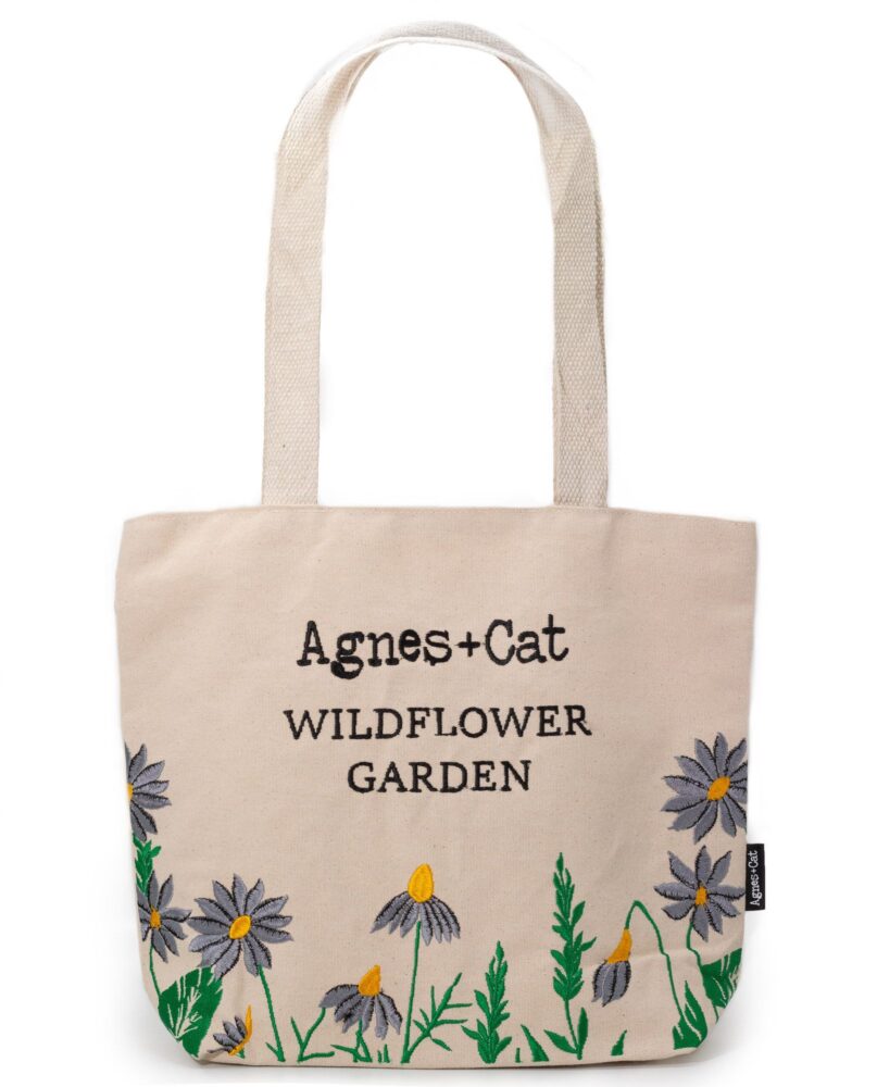 Agnes + Cat Wildflower Garden Tote Bag - Purple Flowers
