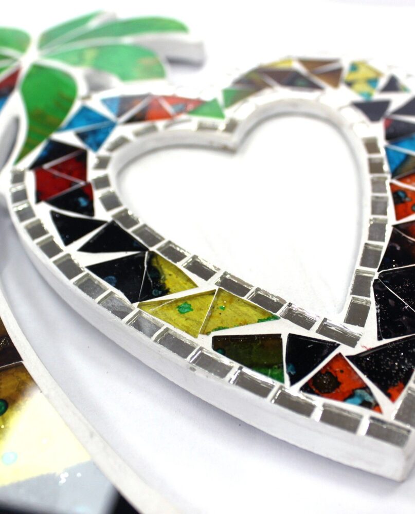 Large Mosaic Coconut Picture Frame - Double