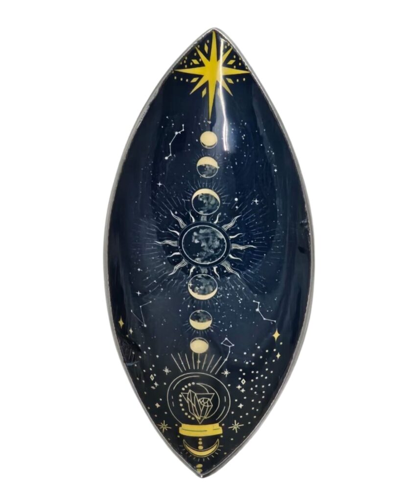 Enamel Incense Bowl - Aluminum - Zodiac Moon Phases