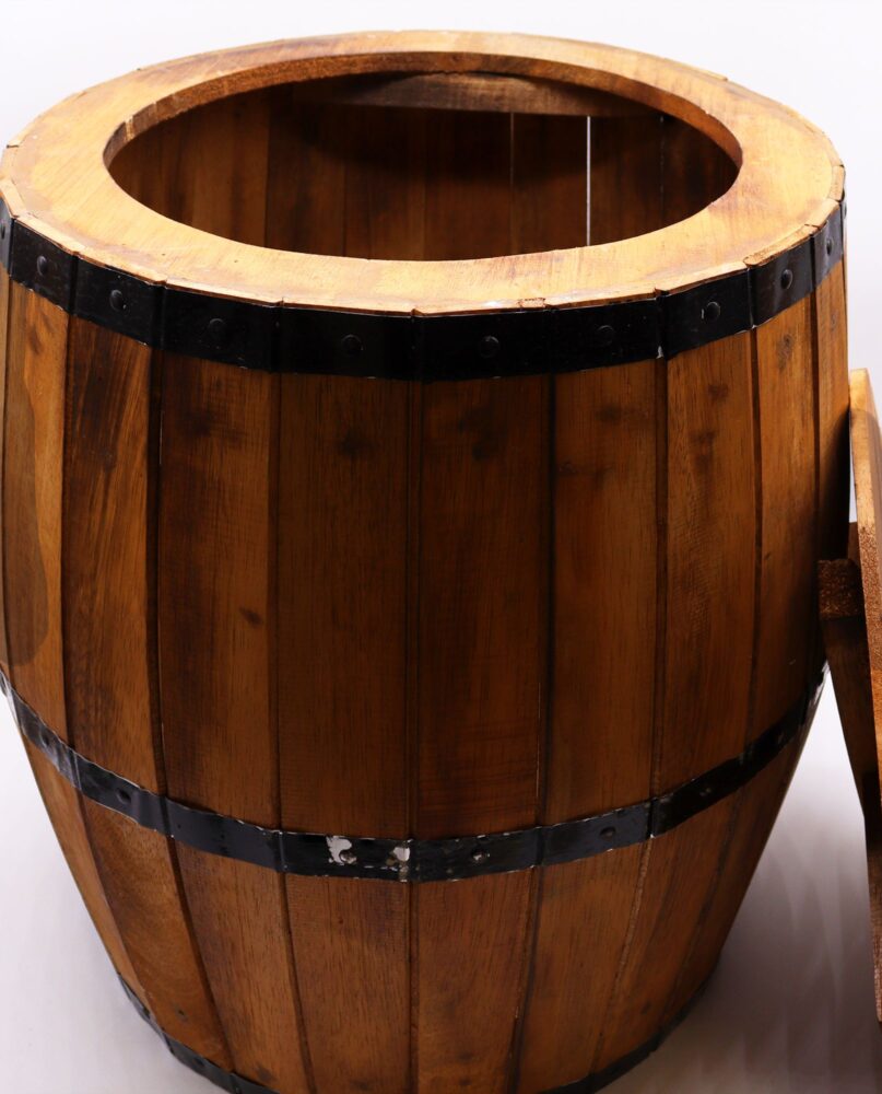 Beer Barrel Table – Natural Wood 60 x 48.5 cm