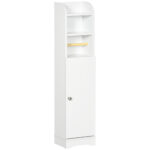 Kleankin Multi-Storage Narrow Bathroom Cabinet - White