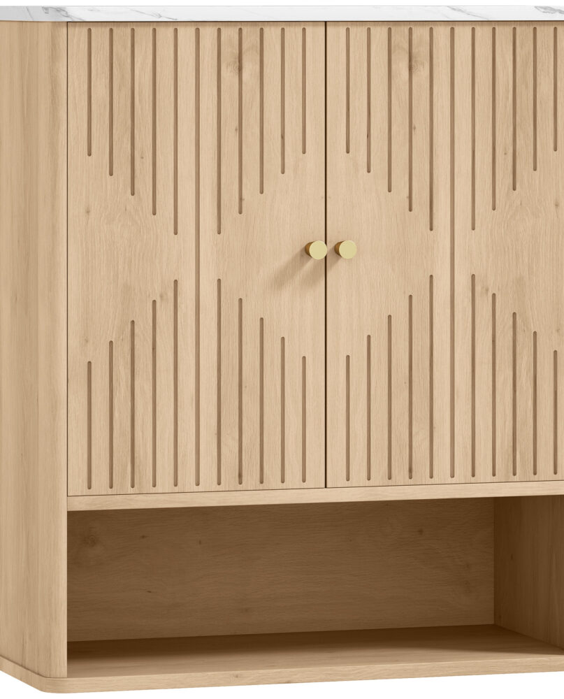 Bathroom Wall Cabinet With Adjustable Shelf - Oak