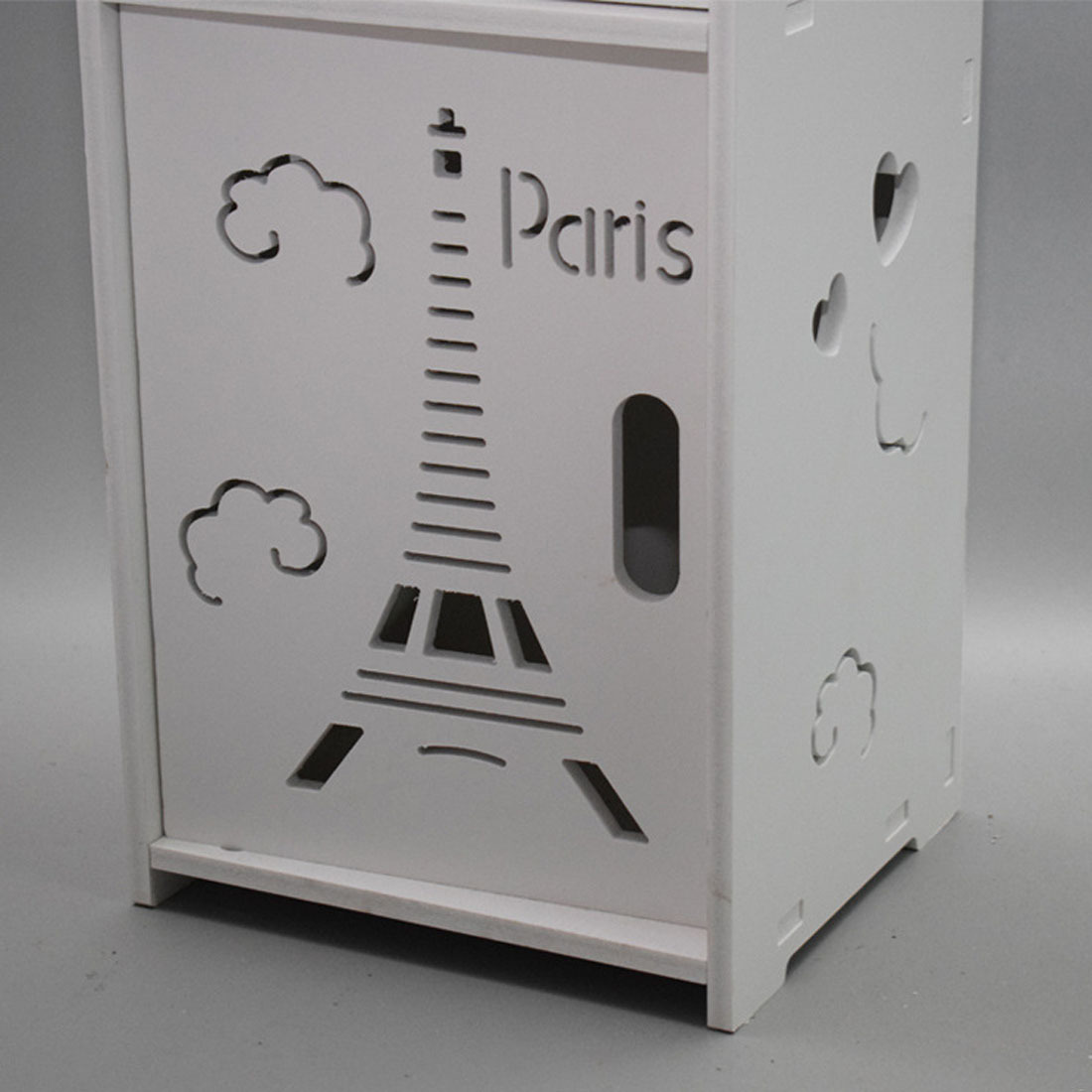 Bathroom Storage Waterproof Cabinet With Paper Drawer Tall White Toilet Storage - Image 6