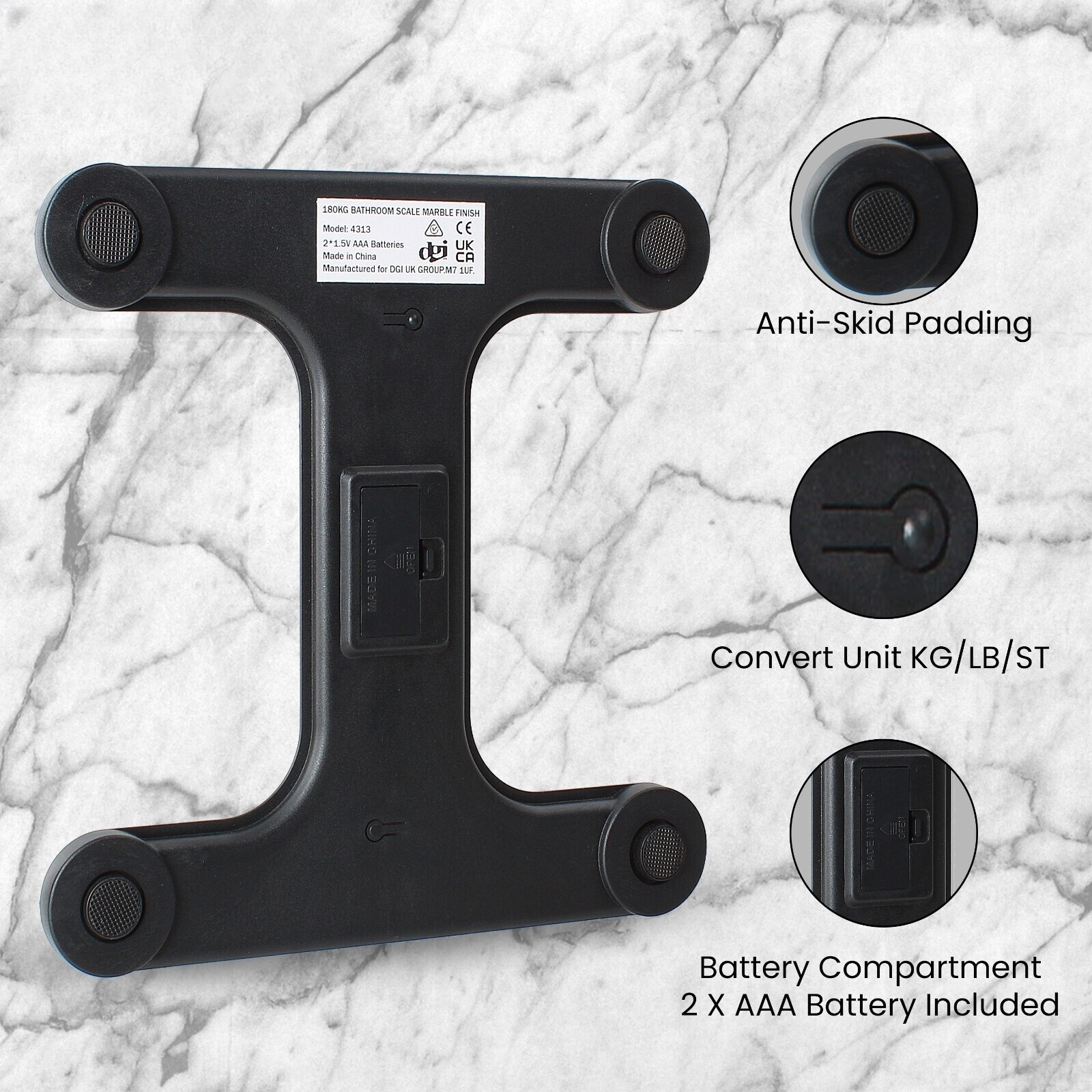 Digital Bathroom Scales 180KG Body Weight Weighing Scale Smart LED Electronic - Image 3