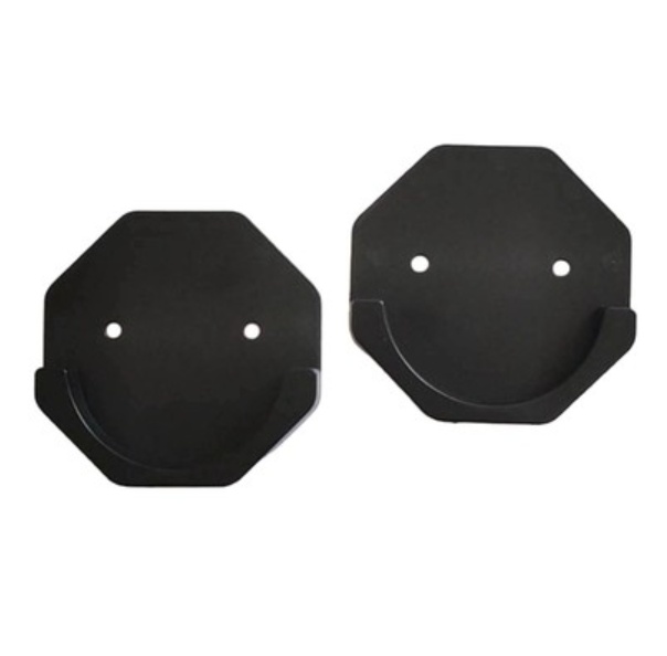 Wall Bathroom Curtain Rod Holder Bracket Hooks Hexagon Black