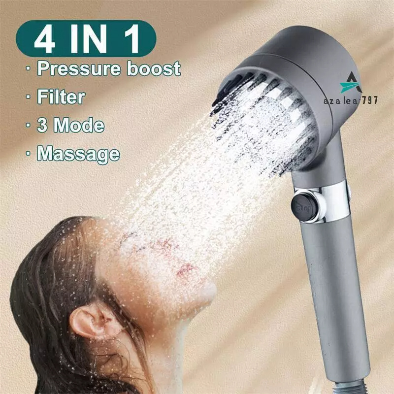 3 Modes Shower Head With Filter High Pressure Water Saving Massage Body Scalp - Image 5