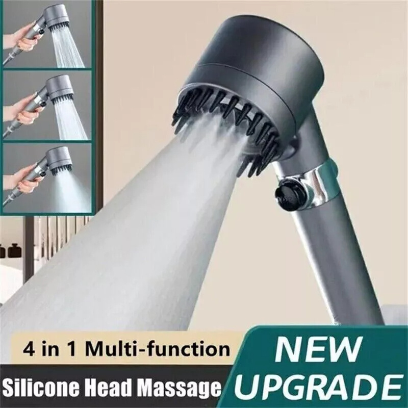 3 Modes Shower Head With Filter High Pressure Water Saving Massage Body Scalp - Image 3