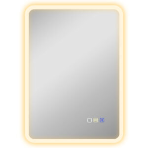 70 X 50cm LED Bathroom Mirror, With Bluetooth - Silver Tone