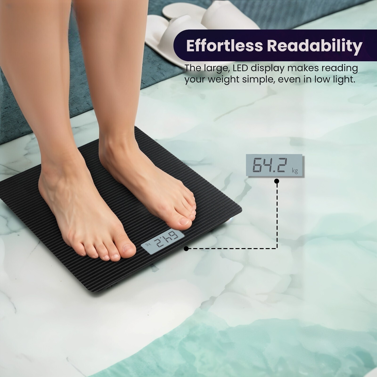 Digital Bathroom Scales 180KG Body Weight Weighing Scale Smart LED Electronic - Image 8
