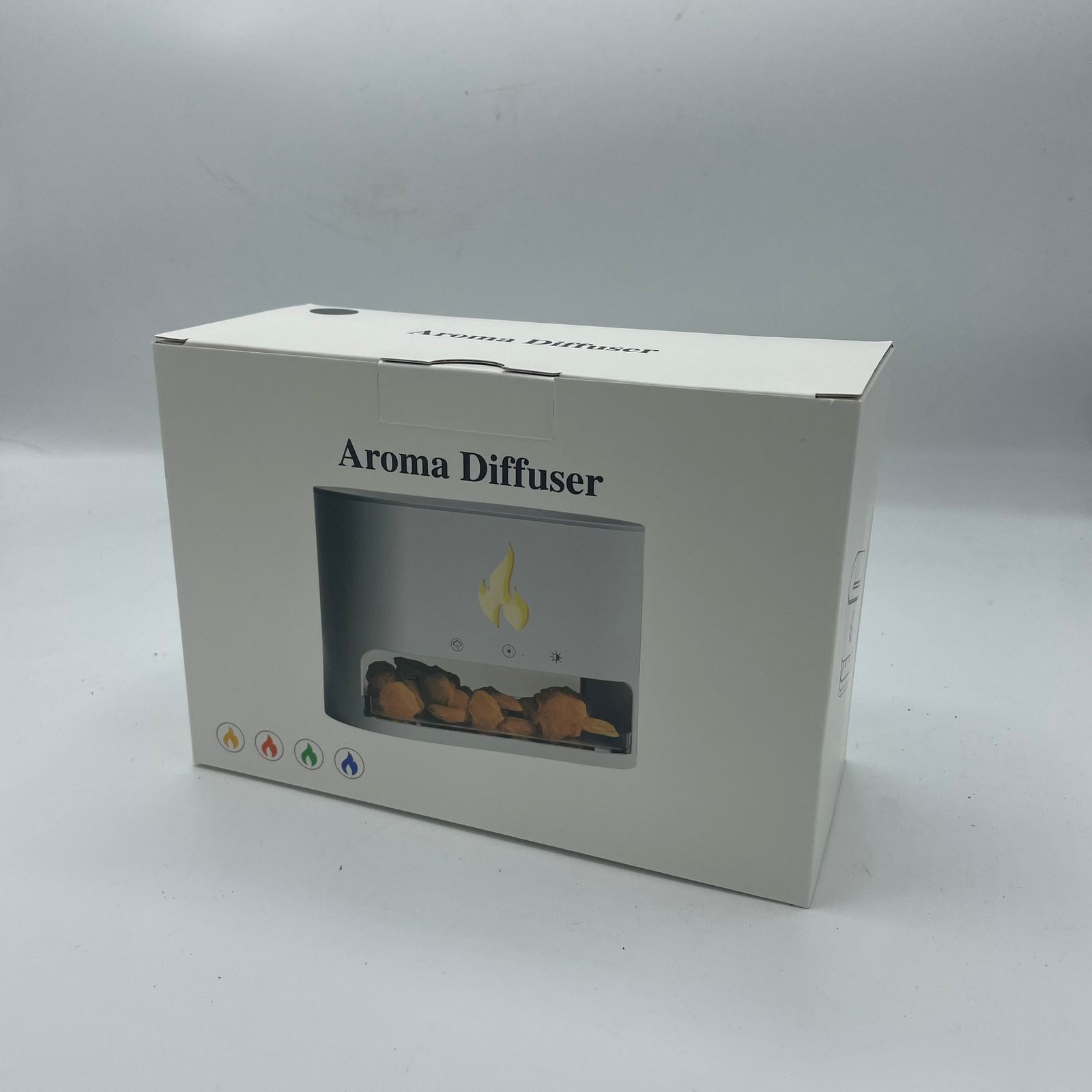 White Blaze Aroma Diffuser - Himalayan Salt Chamber - USB-C - Flame Effect (Salt included) - Image 8