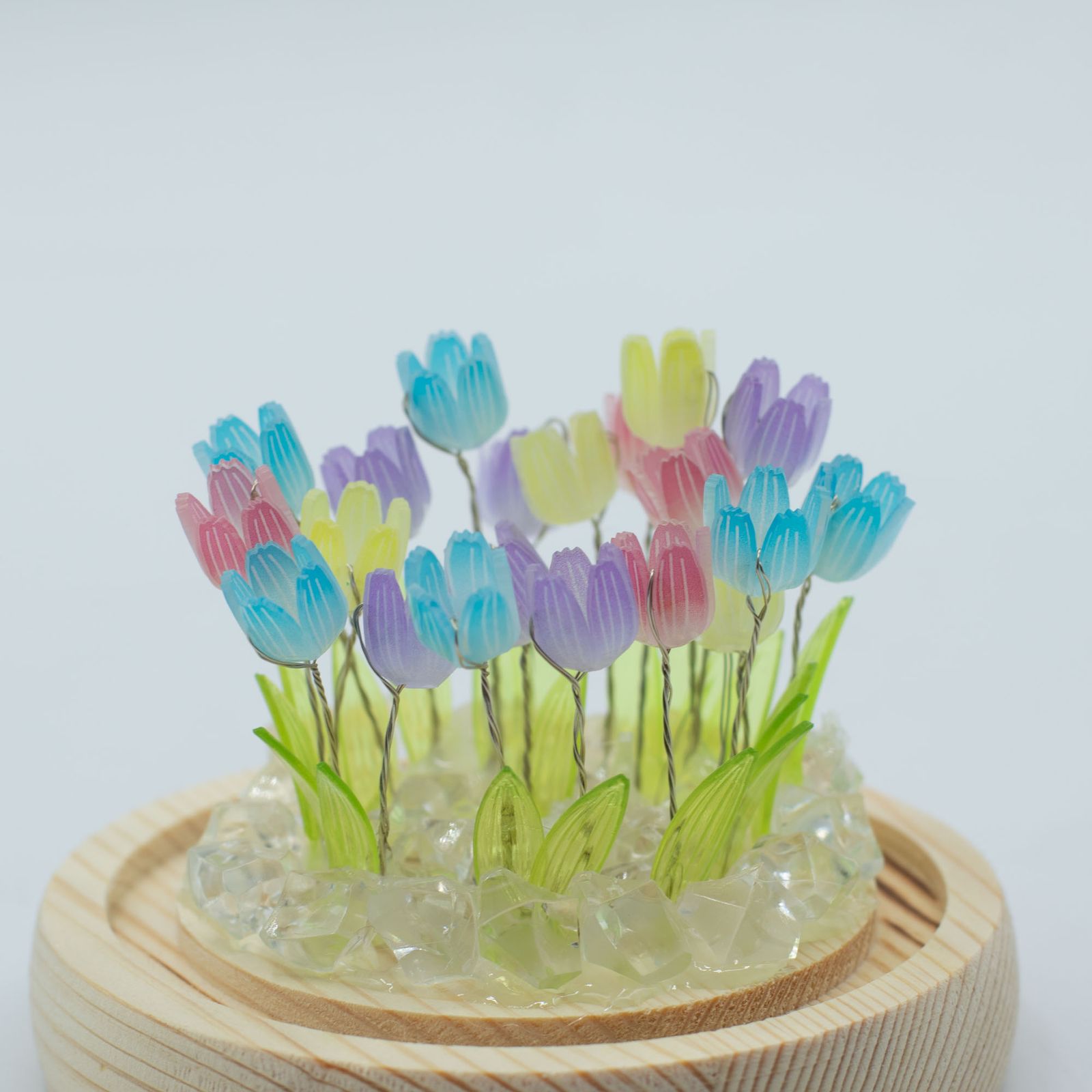 Floral Glow Garden Dome - 20 Multi Tulips - LED USB - Image 4