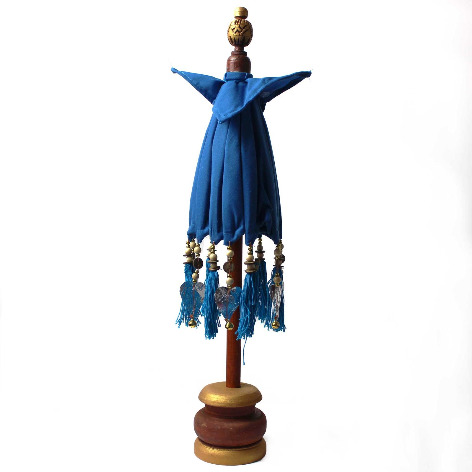 Bali Home Decor Parasol - Cotton - Turquoise- 40cm - Image 8
