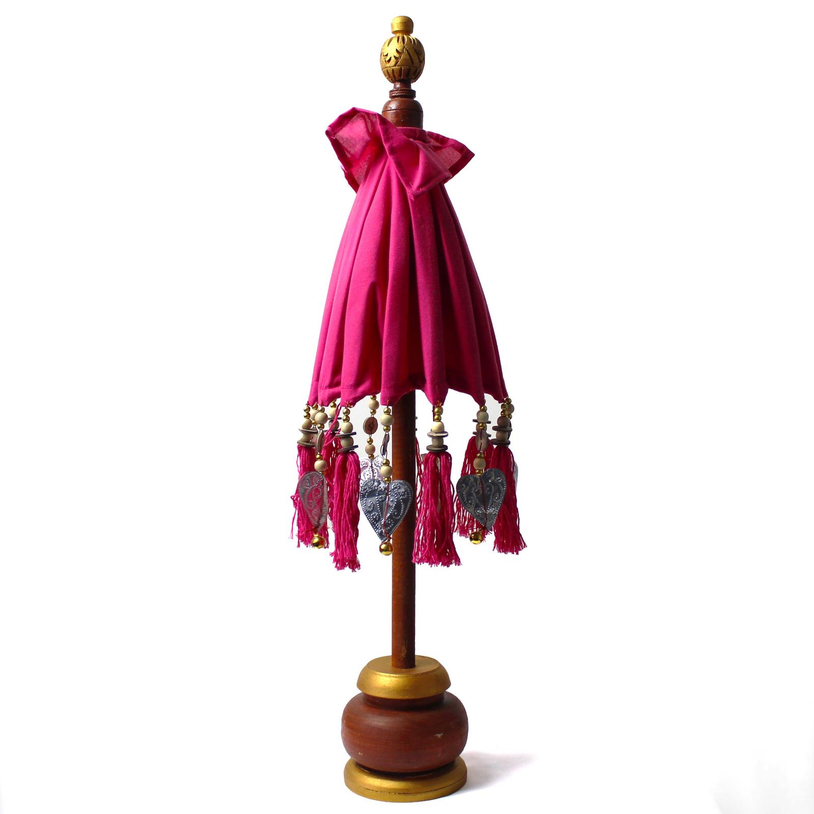 Bali Home Decor Parasol - Cotton - Pink- 40cm - Image 2