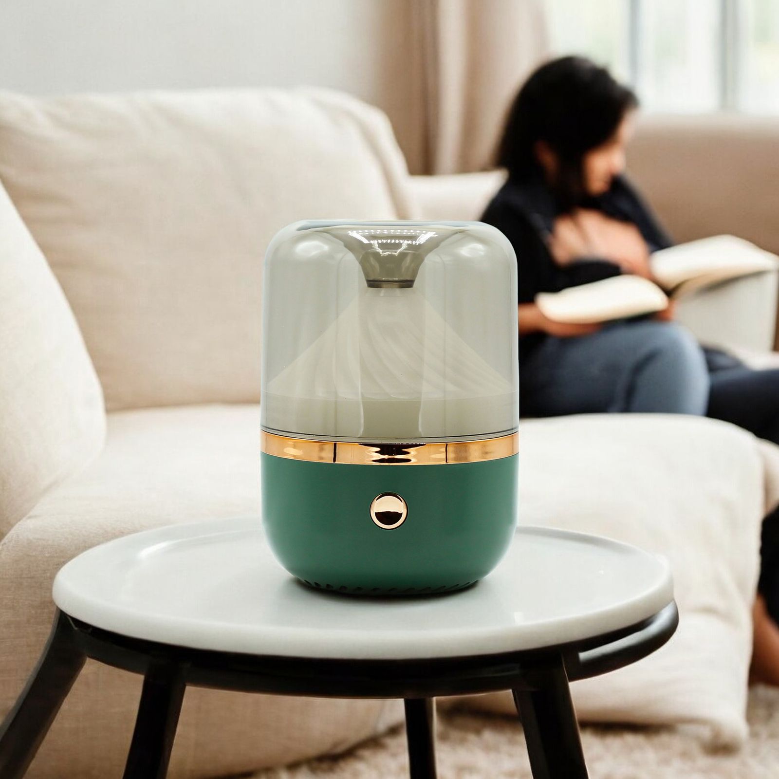 Urban Aroma Diffuser Green & Bronze - USB - Colour Change - Image 2