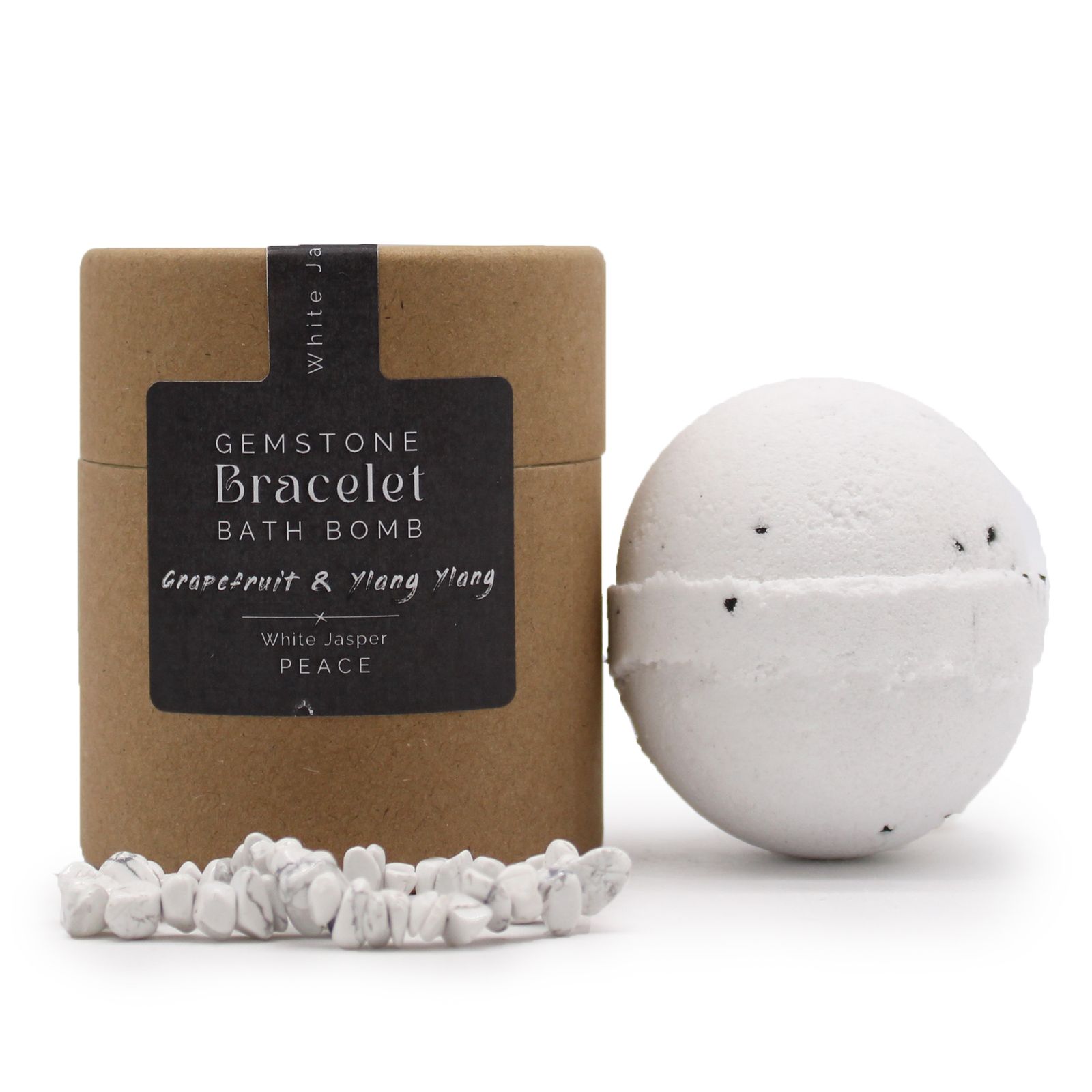 White Jasper Gem Bracelet Bath Bomb - Image 8