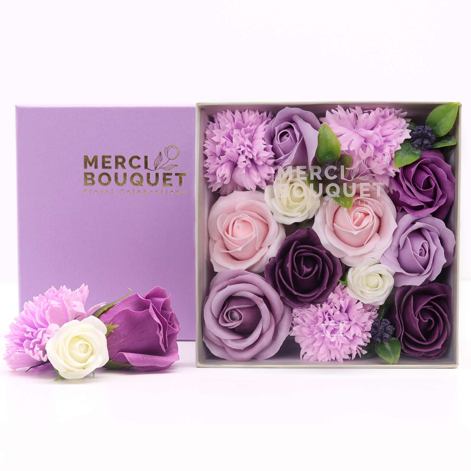 Square Box - Lavender Rose & Carnation - Image 5