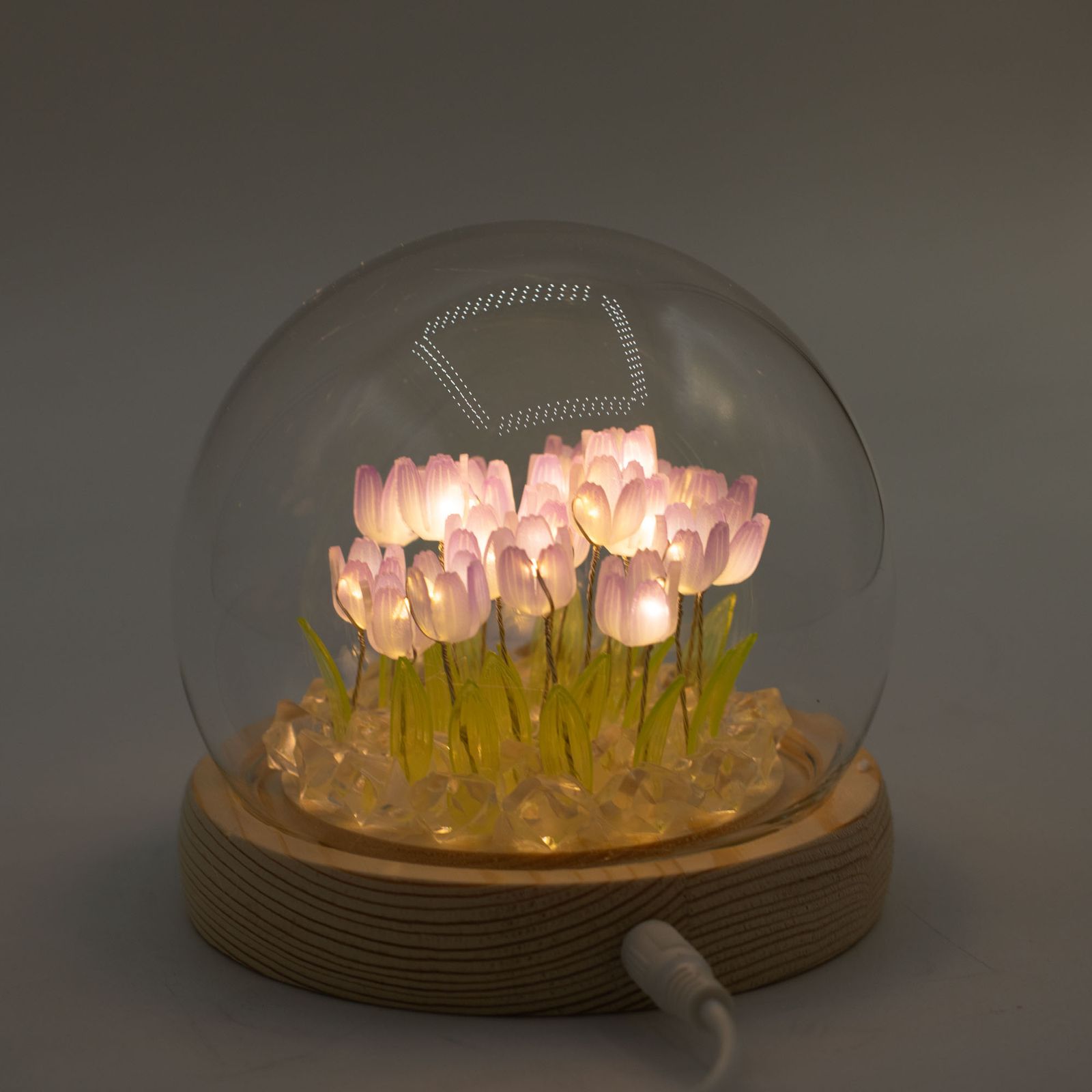 Floral Glow Garden Dome - 20 Tulips - LED USB - Image 6
