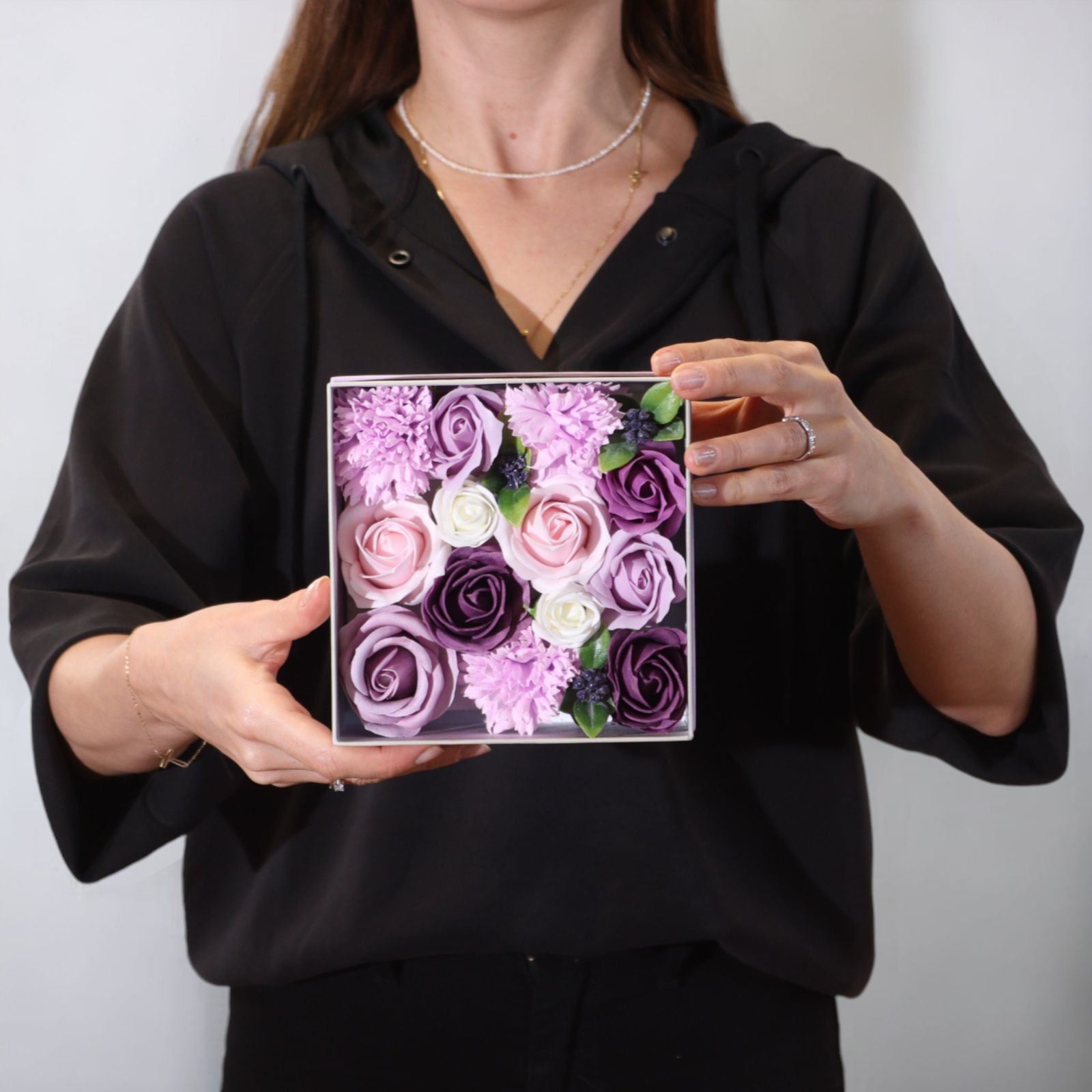 Square Box - Lavender Rose & Carnation - Image 2