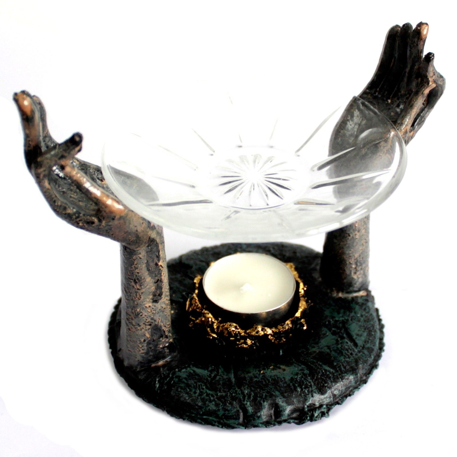 Antique Buddha - Om Hands Oil Burner - Image 3