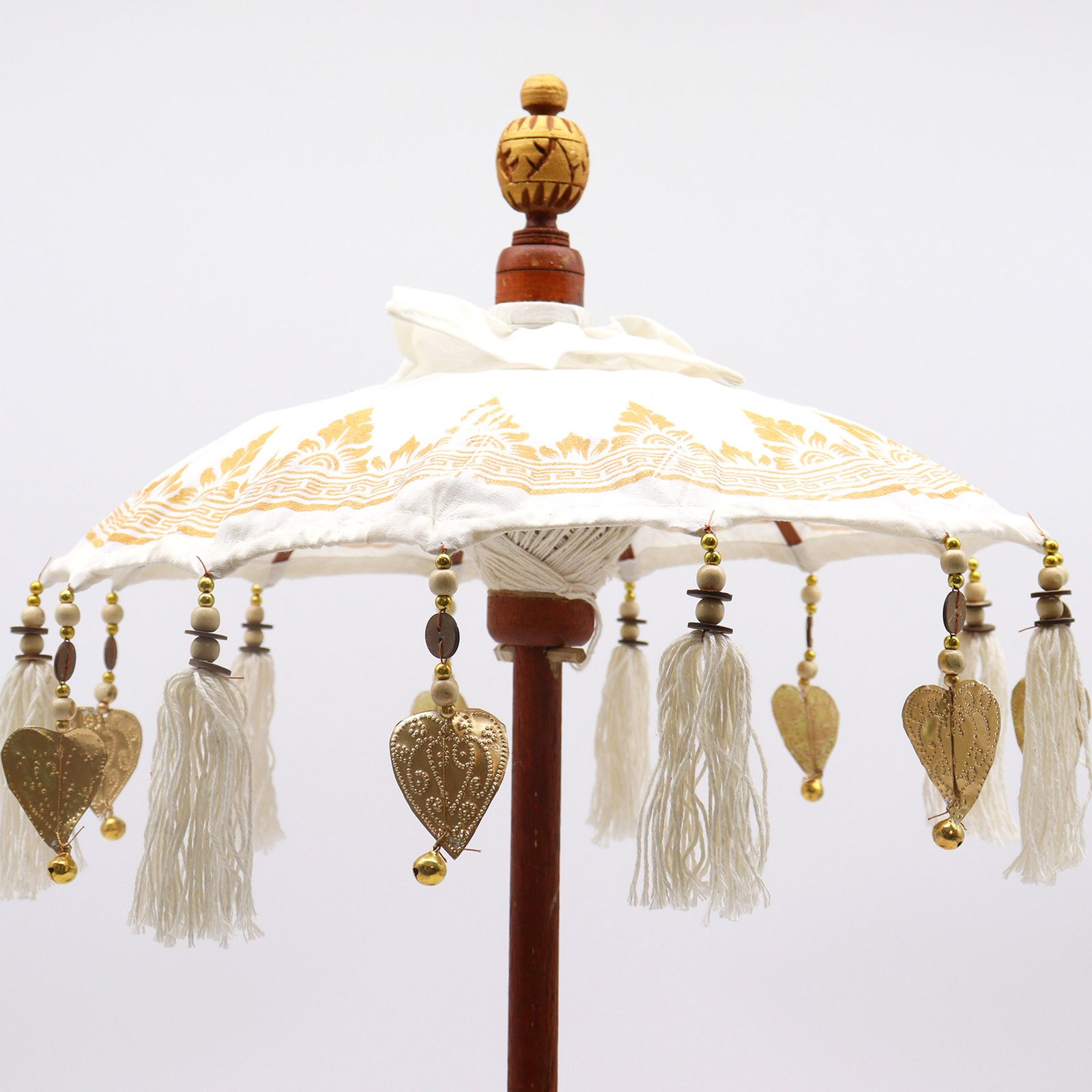 Bali Home Decor Parasol - Canvas - Gold Decor- 40cm - Image 2