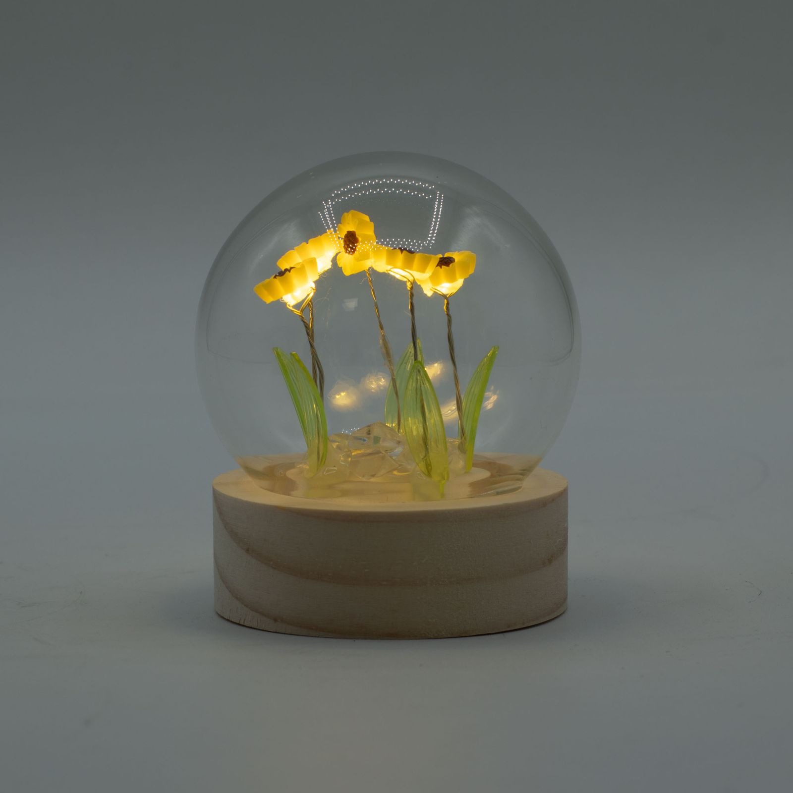 Floral Glow Garden Dome - 5 Sunflowers - LED Battery - Image 2