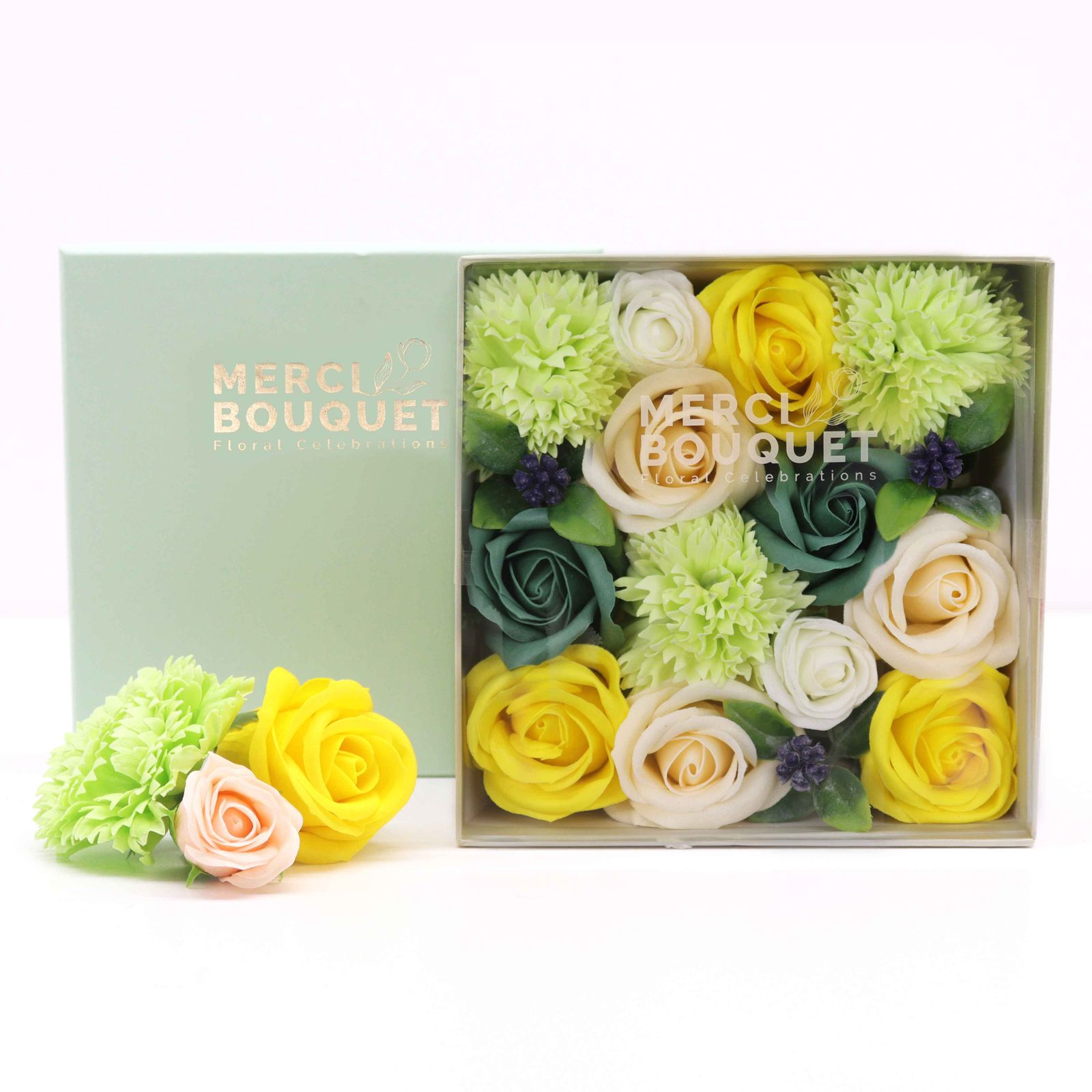 Square Box - Spring Celibrations - Yellow & Greens - Image 4