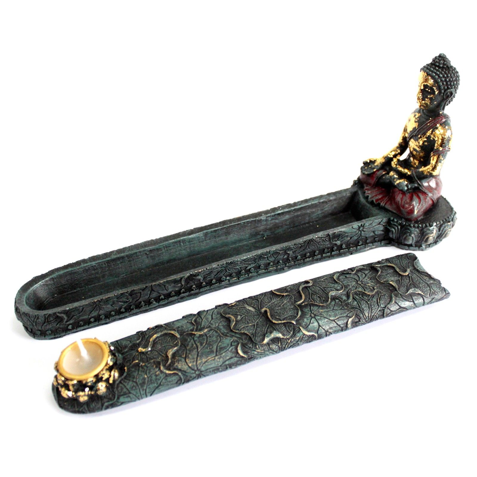 Antique Buddha - Incense Burner & Box - Image 6