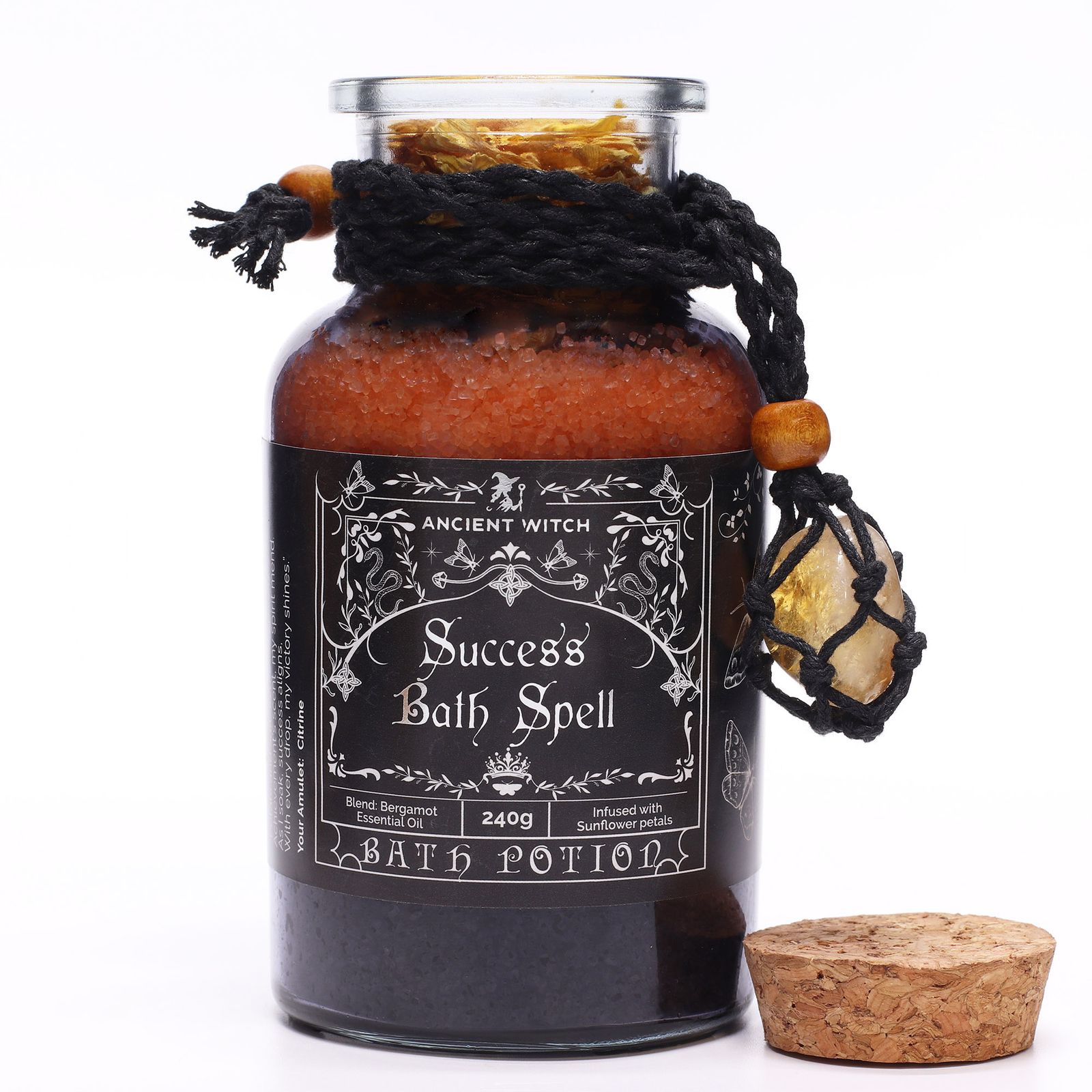 Ancient Witch Bath Spell Potion & Citrine Crystal Amulet - Success - Image 4