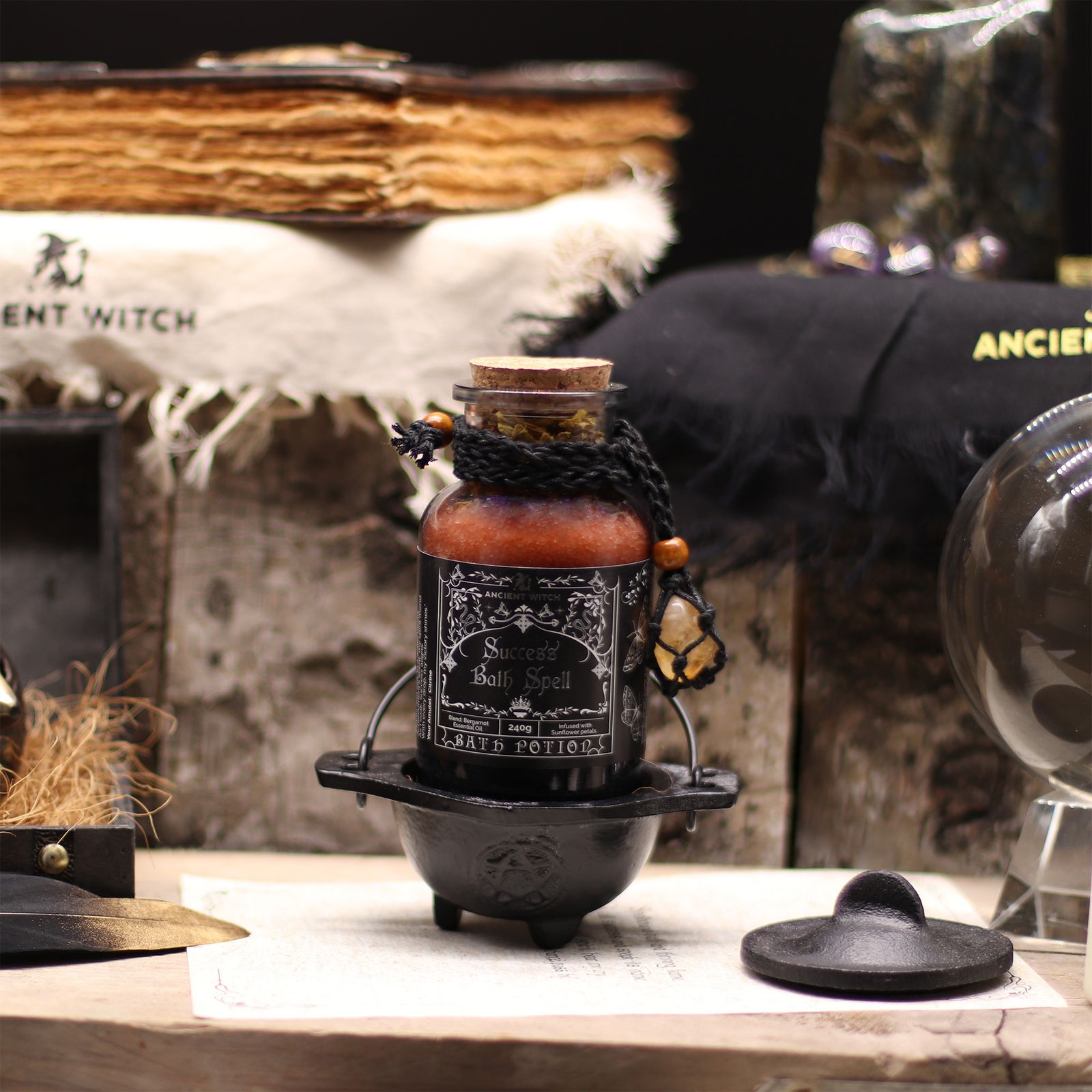 Ancient Witch Bath Spell Potion & Citrine Crystal Amulet - Success - Image 7